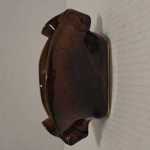 Signed Hilborn Canadian Studio Pottery Brown Pinch Bowl - Picture 2 of 16